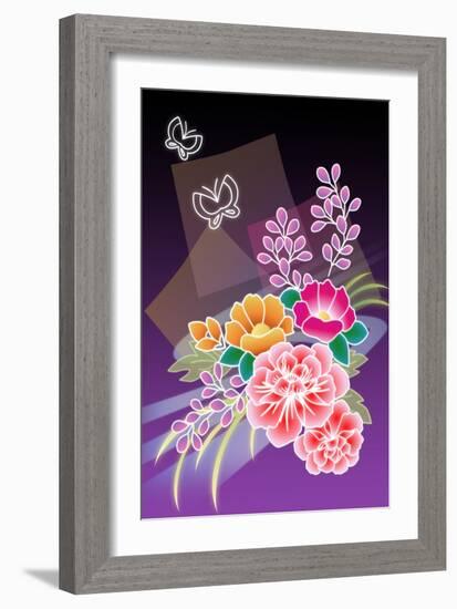 Flower Arrangement Purple-Ikuko Kowada-Framed Giclee Print