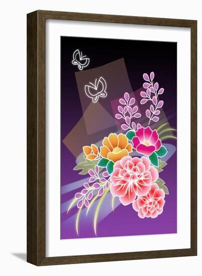 Flower Arrangement Purple-Ikuko Kowada-Framed Giclee Print