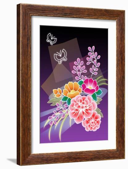 Flower Arrangement Purple-Ikuko Kowada-Framed Giclee Print