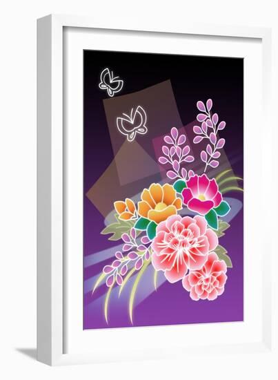Flower Arrangement Purple-Ikuko Kowada-Framed Giclee Print