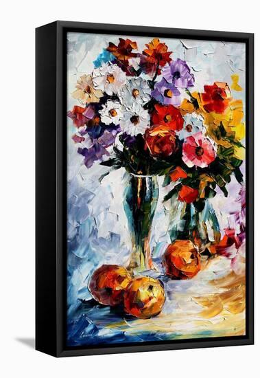 Flower Arrangement-Leonid Afremov-Framed Stretched Canvas