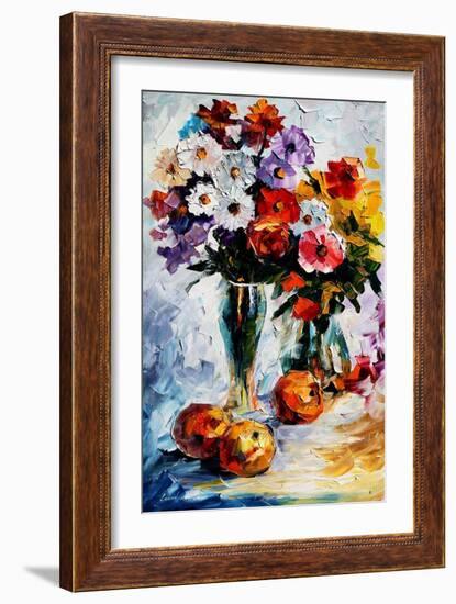 Flower Arrangement-Leonid Afremov-Framed Art Print