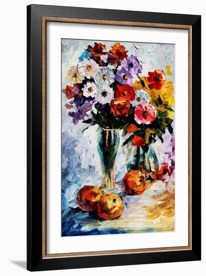 Flower Arrangement-Leonid Afremov-Framed Art Print