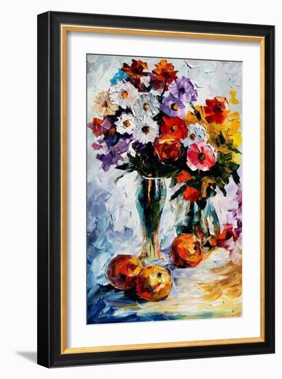 Flower Arrangement-Leonid Afremov-Framed Art Print