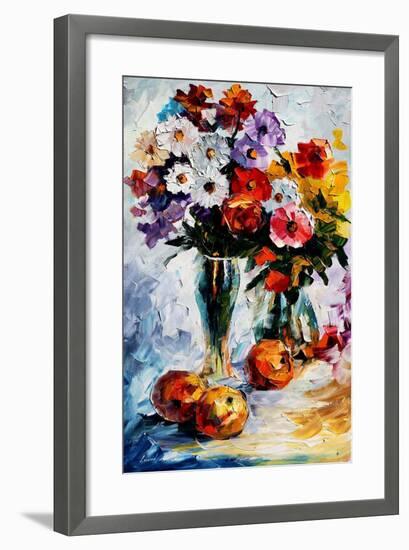 Flower Arrangement-Leonid Afremov-Framed Art Print