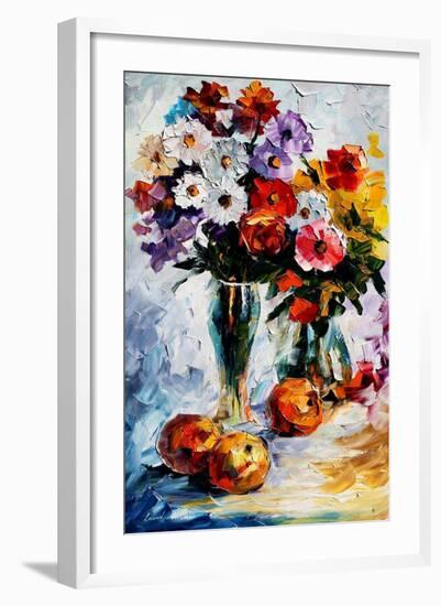 Flower Arrangement-Leonid Afremov-Framed Art Print