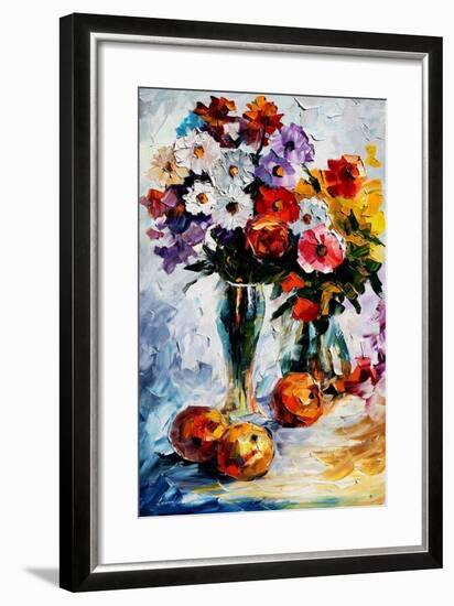 Flower Arrangement-Leonid Afremov-Framed Art Print