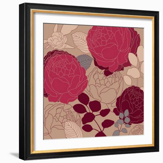 Flower Background-zolssa-Framed Art Print