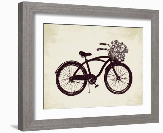 Flower Basket Bike-Evangeline Taylor-Framed Art Print