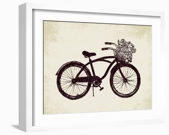 Flower Basket Bike-Evangeline Taylor-Framed Art Print