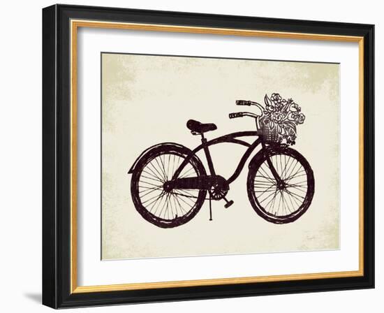 Flower Basket Bike-Evangeline Taylor-Framed Art Print