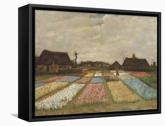 Flower Beds in Holland, by Vincent van Gogh, 1883, Dutch Post-Impressionist painting,-Vincent van Gogh-Framed Stretched Canvas