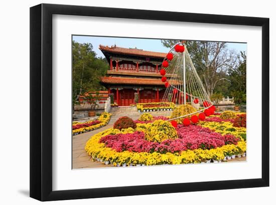 Flower Beds in Jingshan Park, Coal Hill, Beijing, China-null-Framed Art Print