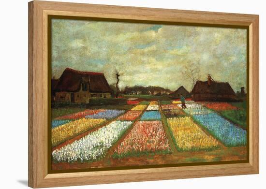 Flower Beds of Holland-Vincent van Gogh-Framed Stretched Canvas