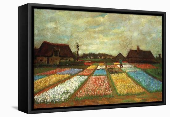 Flower Beds of Holland-Vincent van Gogh-Framed Stretched Canvas