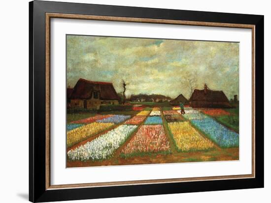 Flower Beds of Holland-Vincent van Gogh-Framed Art Print