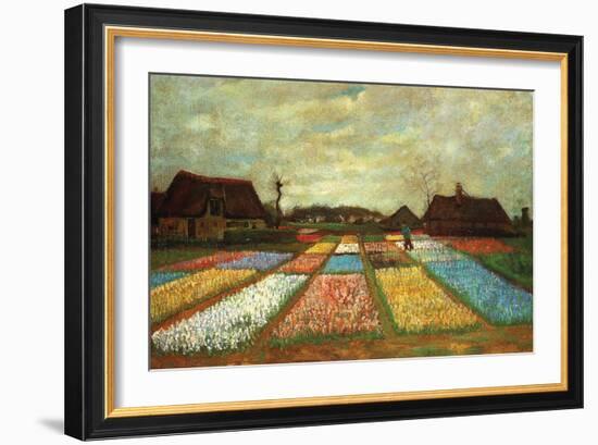 Flower Beds of Holland-Vincent van Gogh-Framed Art Print