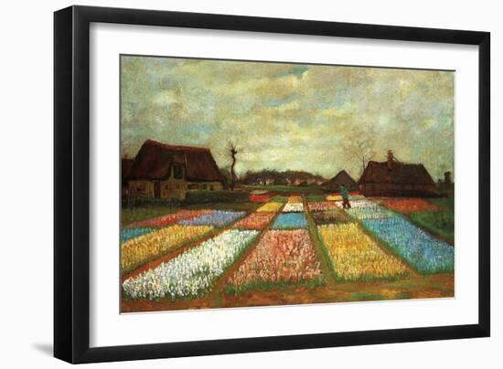 Flower Beds of Holland-Vincent van Gogh-Framed Art Print