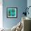 Flower Beetle Turquoise-Sharon Turner-Framed Art Print displayed on a wall