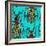 Flower Beetle Turquoise-Sharon Turner-Framed Art Print