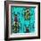 Flower Beetle Turquoise-Sharon Turner-Framed Art Print