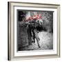 Flower Bike Square with Border-Gail Peck-Framed Art Print