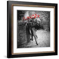 Flower Bike Square-Gail Peck-Framed Art Print