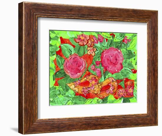 Flower Birds-Wolf Heart Illustrations-Framed Giclee Print