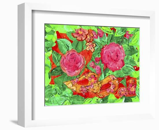 Flower Birds-Wolf Heart Illustrations-Framed Giclee Print