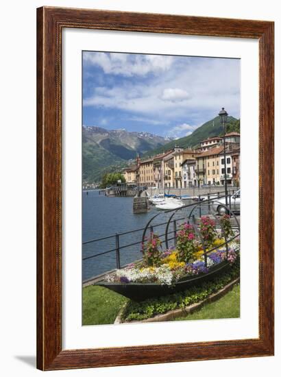 Flower Boat, Domaso, Lake Como, Italian Lakes, Lombardy, Italy, Europe-James Emmerson-Framed Photographic Print