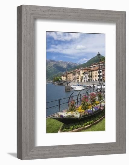 Flower Boat, Domaso, Lake Como, Italian Lakes, Lombardy, Italy, Europe-James Emmerson-Framed Photographic Print