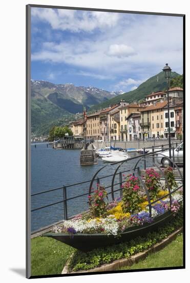 Flower Boat, Domaso, Lake Como, Italian Lakes, Lombardy, Italy, Europe-James Emmerson-Mounted Photographic Print