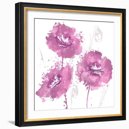 Flower Burst in Amber I-Vanessa Austin-Framed Art Print