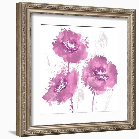 Flower Burst in Amber I-Vanessa Austin-Framed Art Print