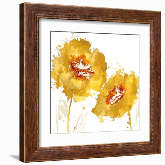 Flower Burst in Amber II-Vanessa Austin-Framed Art Print