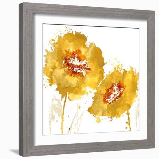 Flower Burst in Amber II-Vanessa Austin-Framed Art Print