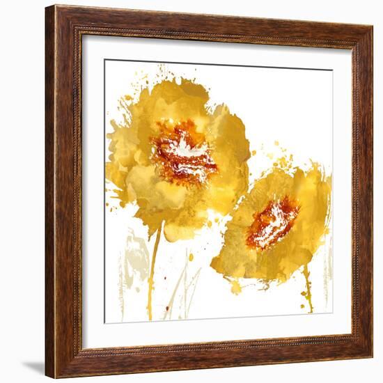 Flower Burst in Amber II-Vanessa Austin-Framed Art Print