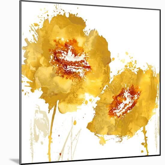 Flower Burst in Amber II-Vanessa Austin-Mounted Art Print