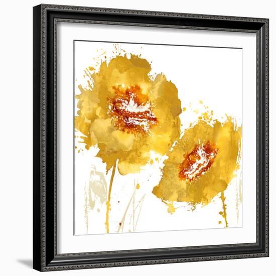 Flower Burst in Amber II-Vanessa Austin-Framed Art Print