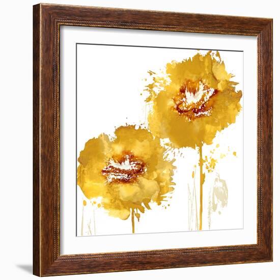 Flower Burst in Aqua I-Vanessa Austin-Framed Art Print