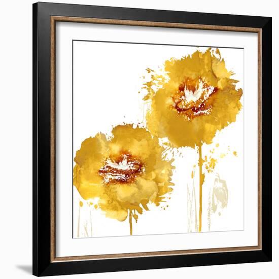 Flower Burst in Aqua I-Vanessa Austin-Framed Art Print