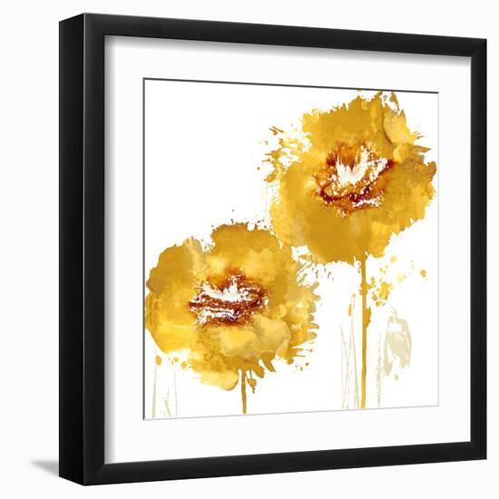 Flower Burst in Aqua I-Vanessa Austin-Framed Art Print