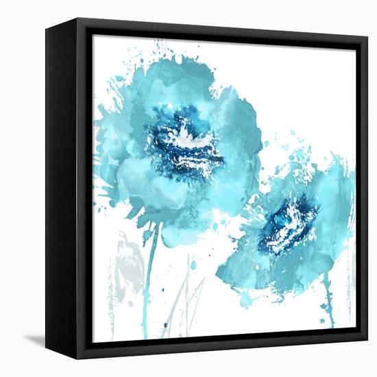 Flower Burst in Aqua II-Vanessa Austin-Framed Stretched Canvas