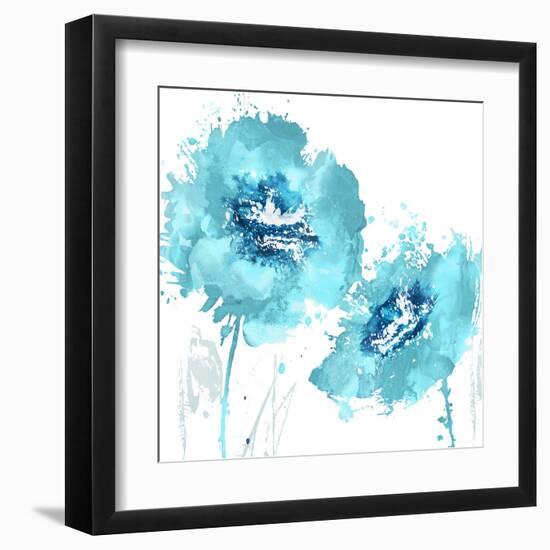 Flower Burst in Aqua II-Vanessa Austin-Framed Art Print