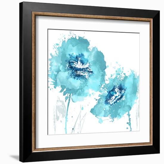 Flower Burst in Aqua II-Vanessa Austin-Framed Art Print