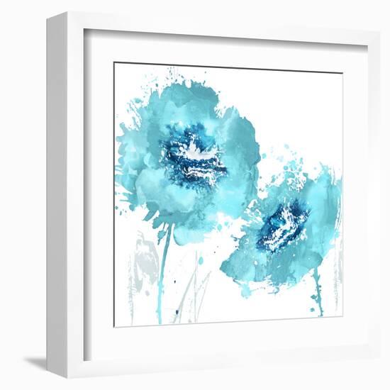 Flower Burst in Aqua II-Vanessa Austin-Framed Art Print