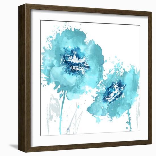 Flower Burst in Aqua II-Vanessa Austin-Framed Art Print