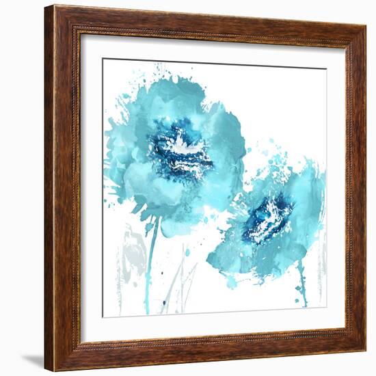 Flower Burst in Aqua II-Vanessa Austin-Framed Art Print