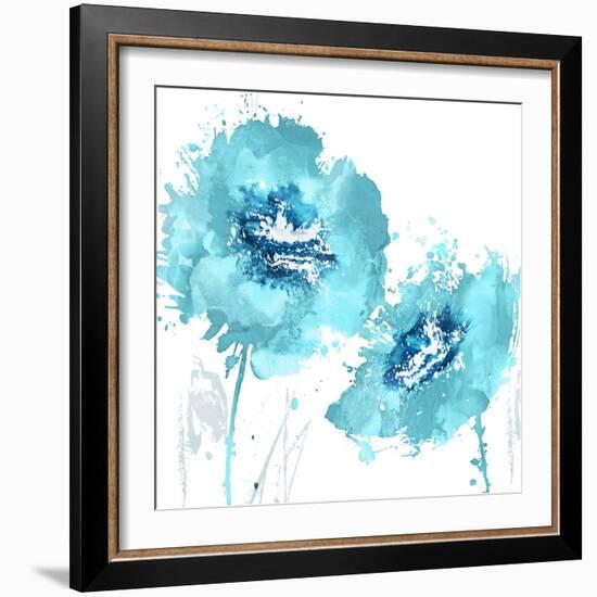 Flower Burst in Aqua II-Vanessa Austin-Framed Art Print