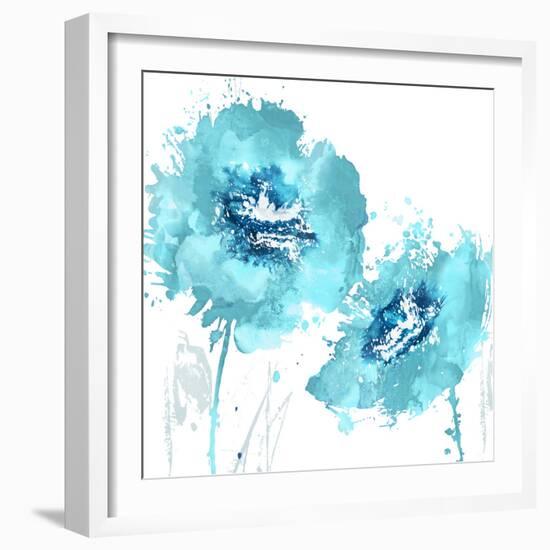 Flower Burst in Aqua II-Vanessa Austin-Framed Art Print